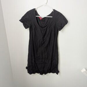 Monsoon Women's Black Floral Applique Dress, 6 (UK 10)